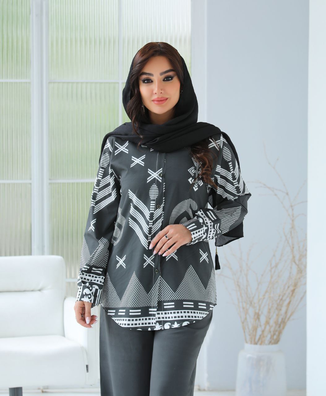 شومیز مشکی شلوار مشکی