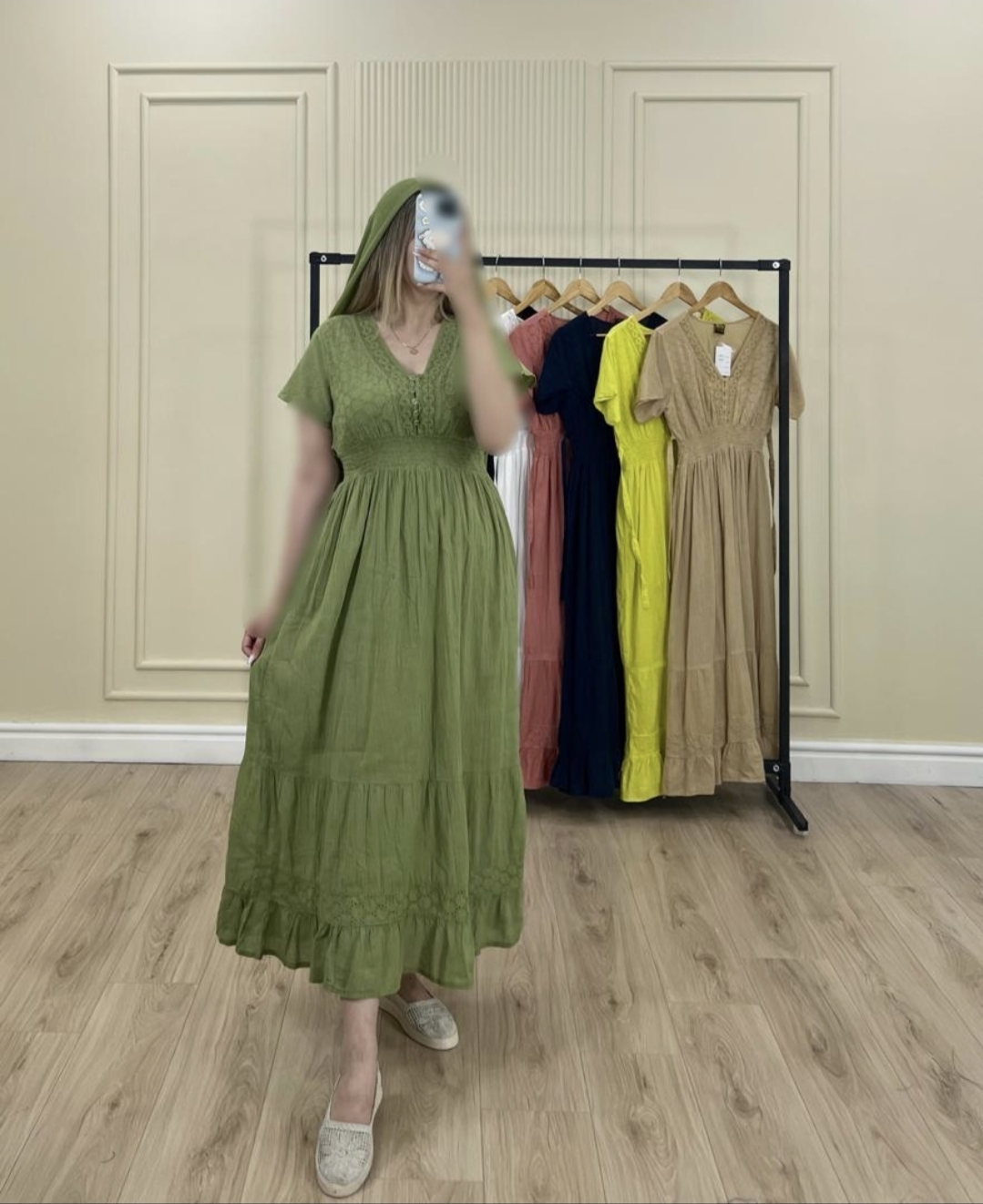 پیراهن  زنانه سلن خامه دوزی هندی