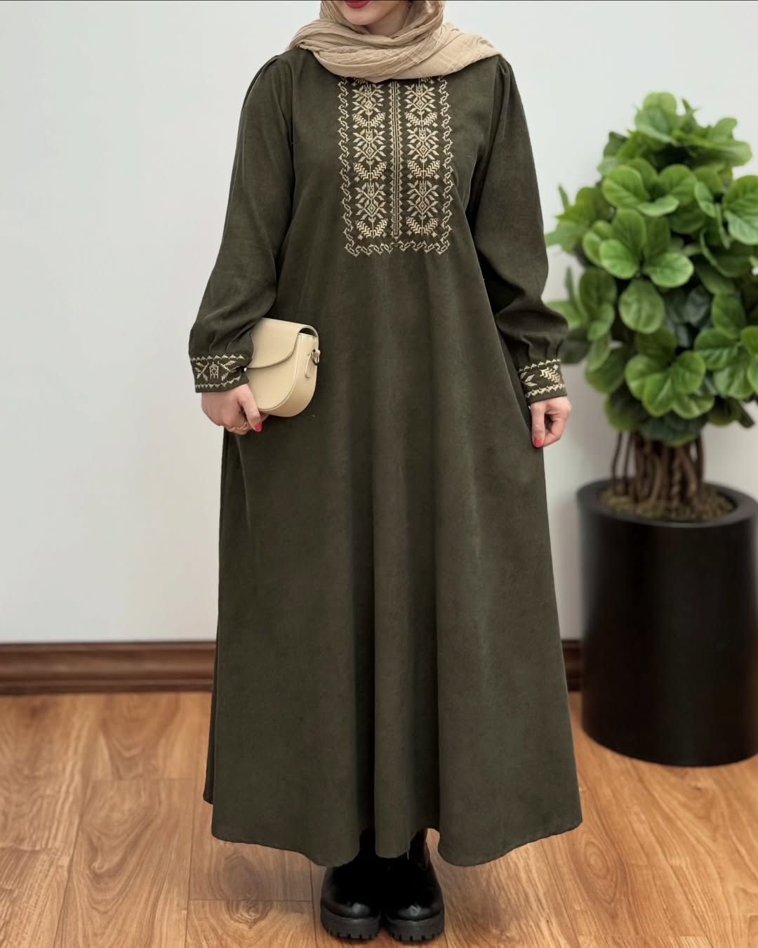 پیراهن مانتویی زنانه سنتی کبریتی طرح ترگل