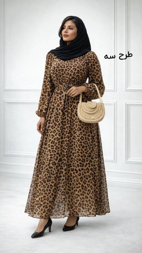 پیراهن زنانه حریر طرح گل وارداتی