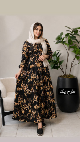 پیراهن مانتویی زنانه نخ فلور درجه یک لارا