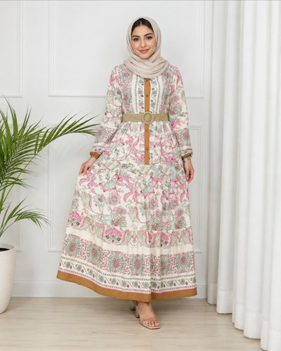 پیراهن زنانه ساحلی الیزه طرح ترک سیما