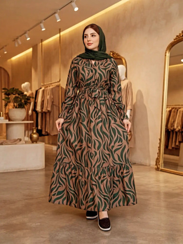 پیراهن زنانه فلور طرح اطلس