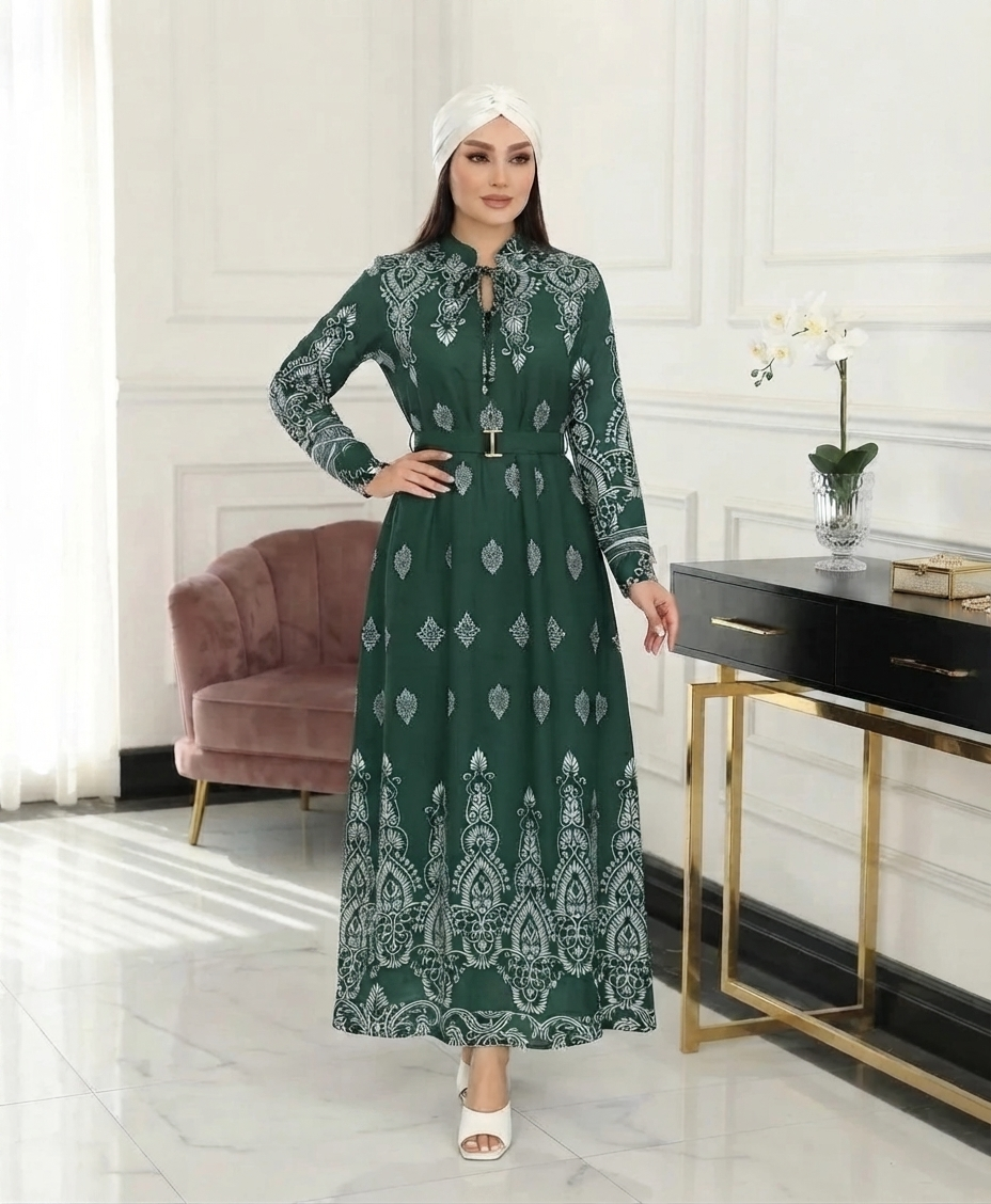 پیراهن زنانه نخی طرح شاه جهان
