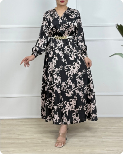 پیراهن زنانه ساتن طرح گلدار