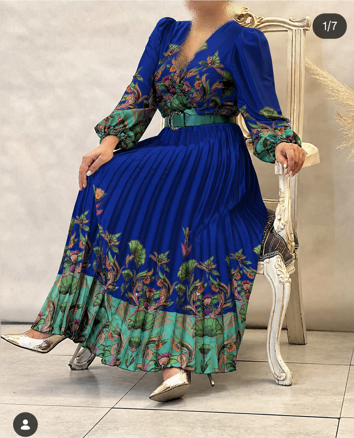 پیراهن زنانه مجلسی ساتن طرح ترک سل