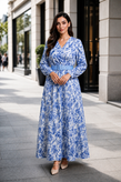 پیراهن مجلسی زنانه ساتن طرح پرنده