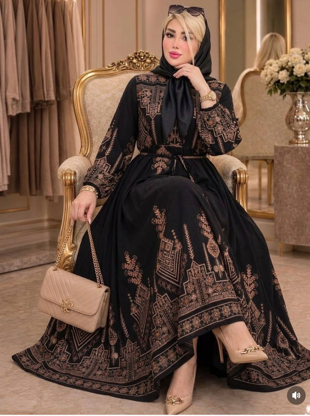 پیراهن زنانه ماکسی فلور طرح فردینا سوپر کلوش ایتالینو