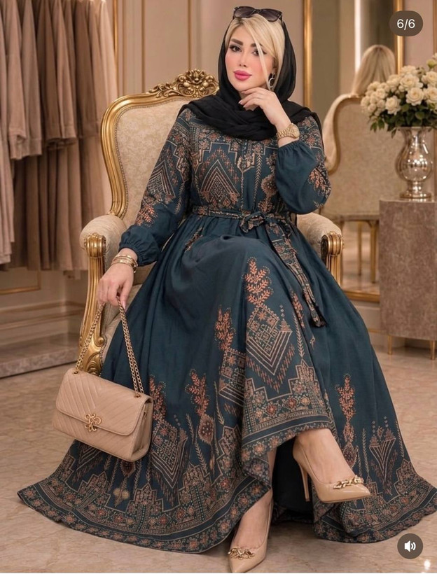 پیراهن زنانه ماکسی فلور طرح فردینا سوپر کلوش ایتالینو