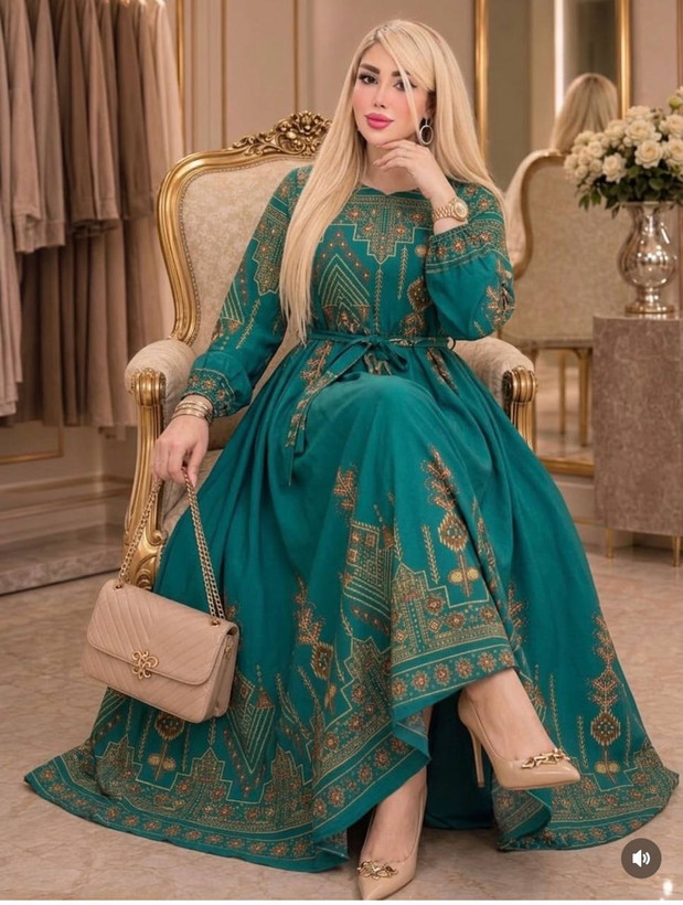 پیراهن زنانه ماکسی فلور طرح فردینا سوپر کلوش ایتالینو