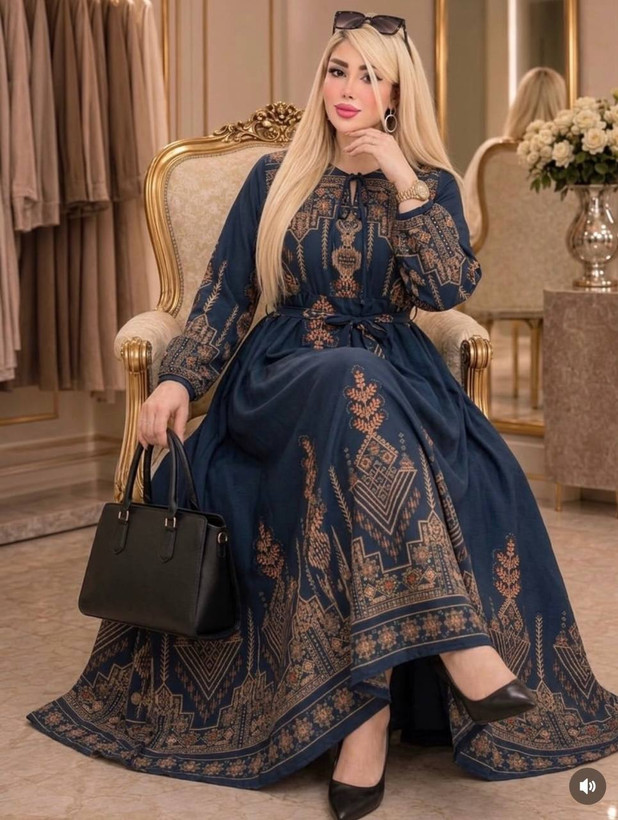 پیراهن زنانه ماکسی فلور طرح فردینا سوپر کلوش ایتالینو