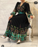 پیراهن زنانه مجلسی ساتن طرح ترک سل