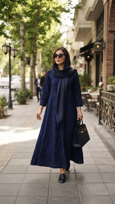 پیراهن مانتویی زنانه نخ کسمه طرح ژینا