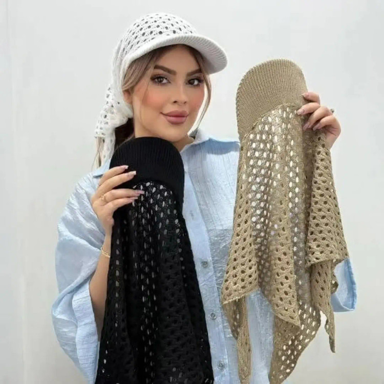 کلاه مینی اسکارفی بافت